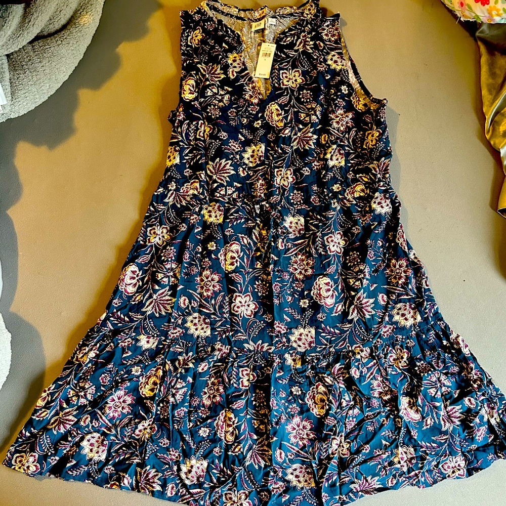 NWT GAP floral dress, size L